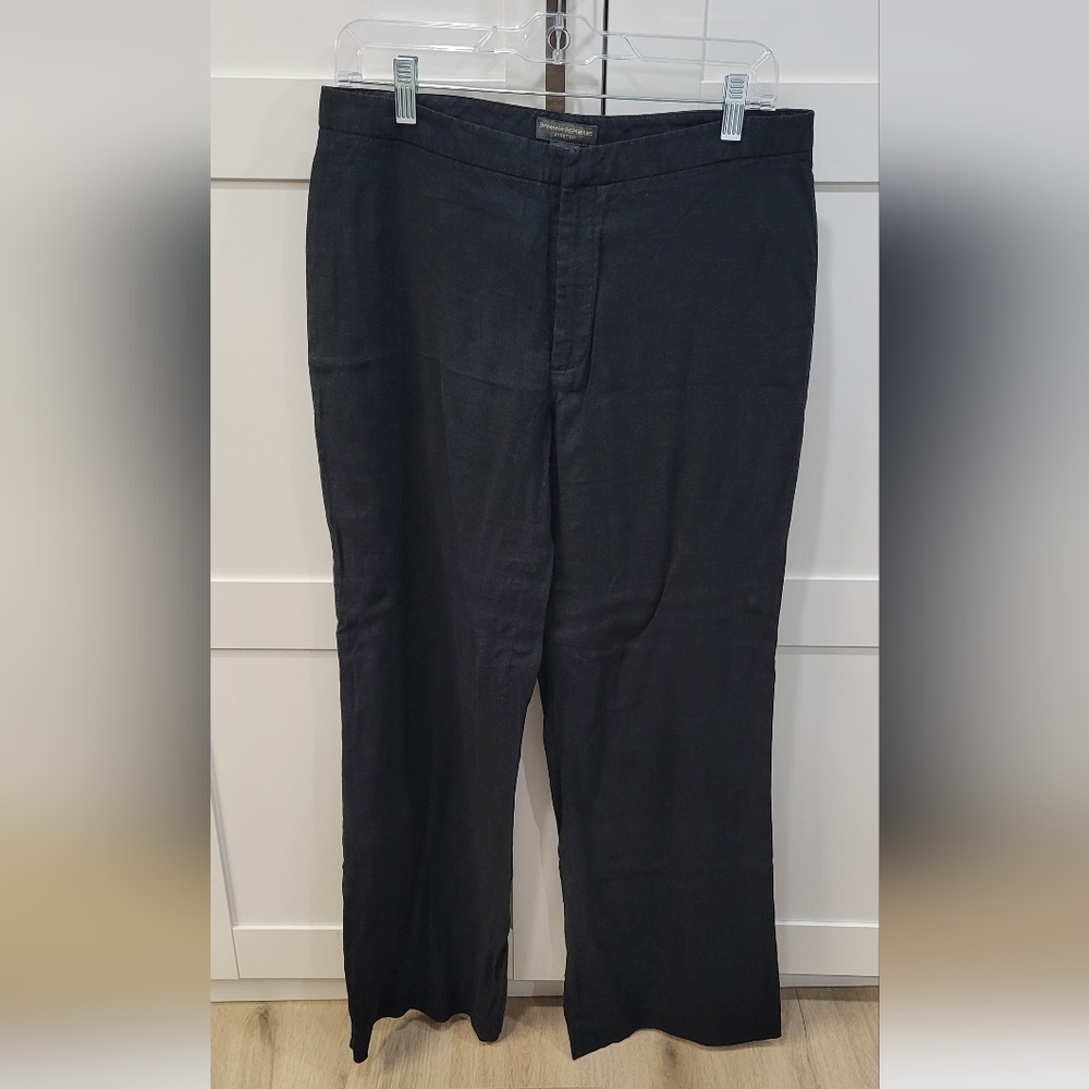 Banana republic black stretch linen pants